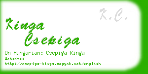 kinga csepiga business card